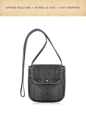 Small Denim Crossbody Bag Phone Purse Mini Shoulder Bag Magnetic Snap